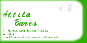 attila bures business card